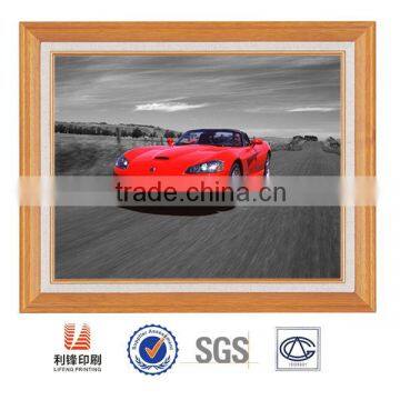 New hot Morden Art 3D lenticular car photo with PVC frame