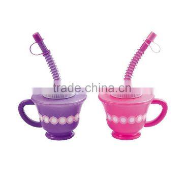 8 oz. 230ml New Cheap Wholesale Favorite Plastic Tea Party Novelty Cups with Lids and Straws Manufacturer in China