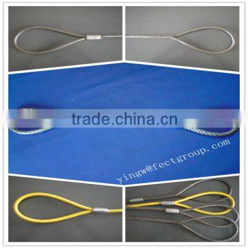 two eyes spliced+pressed wire rope sling with best price-exporting to Japan for lifting