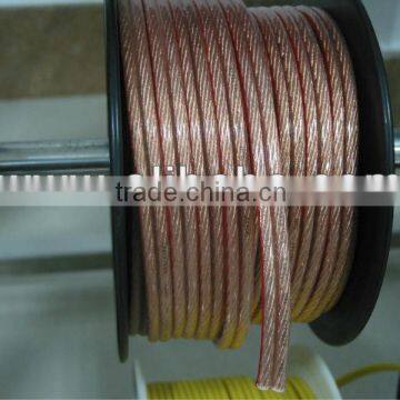 High end Transparent OFC 0awg Car Speaker cable Made in China