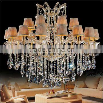 Villa Dining Room Crystal Pendant Light Fashion Fabric Pendant Lamp/Pendant Lamp Lighting MD8747 L24