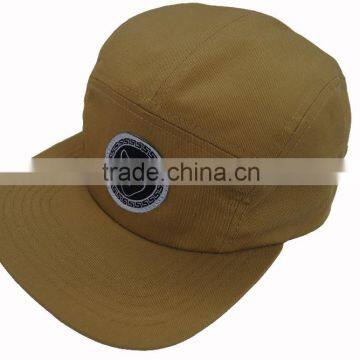 5 Panel Cap With Woven Label Badge Logo/printed Tape Stranpback Hat and Cap photo-3