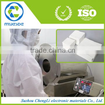 Laser Cut 9*9 lint-free China Manufacturer polyester cleaning cloth