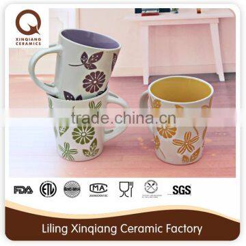 11oz Ceramic Mug With Spoon in Handle Glazed Mug With Silk Print photo-3