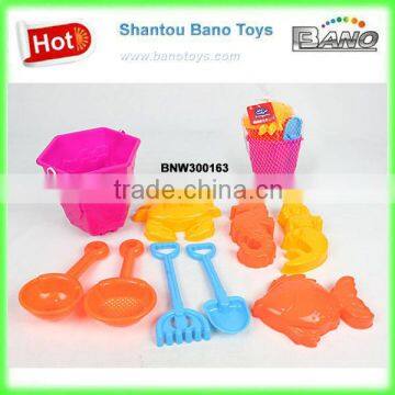 Children Plastic Beach Sand Molds Kids Toys 9pcs BNW300163