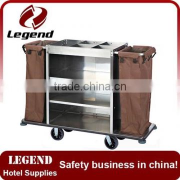 Stainless Steel Utility janitor cleaning cart With Drawer