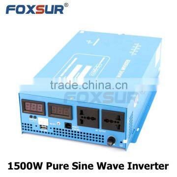 High Quality 1500W Pure Sine Wave Inverter 12V 24V 48V DC to 110V 230V AC, DC to AC Solar power inverter