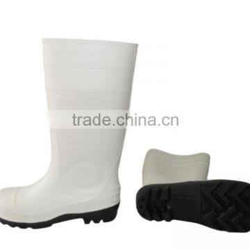 White PVC Rain Boots With Steel Toe photo-2