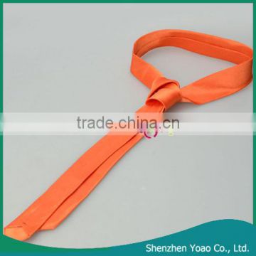 5 * 145cm Delicate Pure Color Silk Neck Ties Tangerine