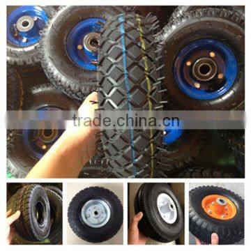 China supply of 10 inch small wheel pneumatic rubber wheel for hand trolley