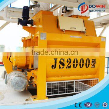 JS2000 twin shaft self-loading concrete mixer with spare parts