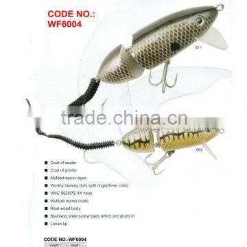 9+ Years Wholesaler & OEM Manufacturer ,Hirun Fishing Tackle,vivid Swim Action Crank Bait Hard Wood Lures WF6004