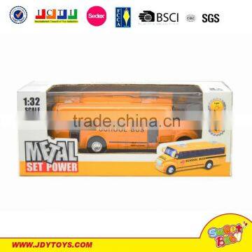 China wholesale 1:32 pull back metal school bus Model car