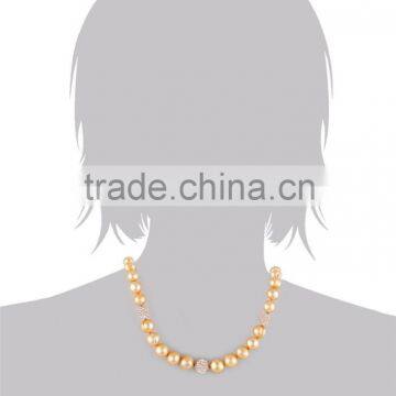 Factory Supply Trendy Style Pearl Necklace With Rhinestone photo-6