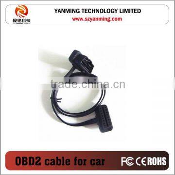 ELM327 right angle OBD2 M to F Flat OBD extension Cable