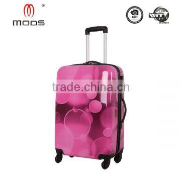 NEW STYLE ABS PC FILM PRINTING FOUR WHEELS TROLLEY LUGGAGE photo-2