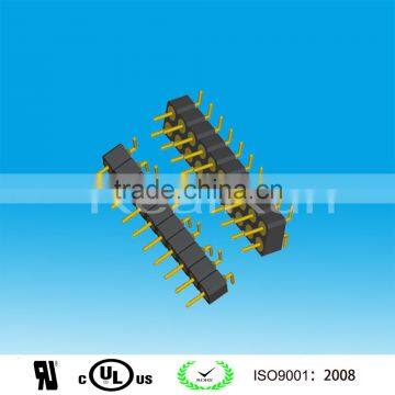 Connector China supplier 2.54mm pitch Double Layer SMT Round Pin Header