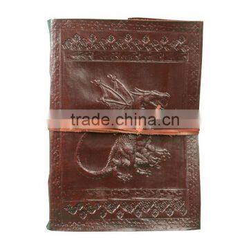 Leather Journal Diary Notebook Sketchbook Book Dragon Emboss Handmade Leather