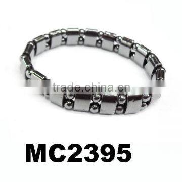 Double Line Elastic Beaded Bio Health Magnetic Health Bracelet photo-2