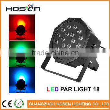 Plastic mini par light 18pcs*1w led par cans rgbw led effect stage light