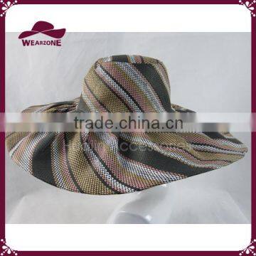 colorful 100% paper straw wide brim floppy formal beach hat                        
                                                Quality Choice