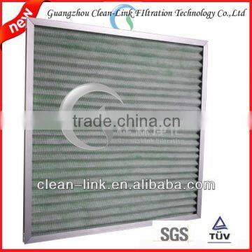 washable aluminum frame needled nonwoven fibre foldaway panel filter