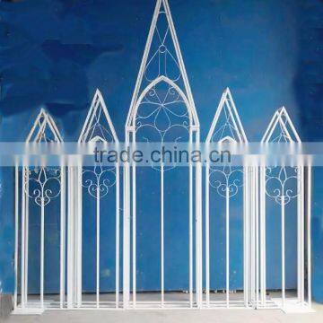 Romantic wedding stage backdrop decoration wedding flower door decoration