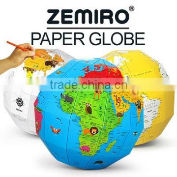 ZEMIRO Children Toys Puzzle Paper GlobePlan Map/Mantle/Upper Mantle/Language English/DIY