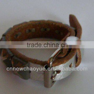 Fashion handmade real leather wristbands & leather bracelet