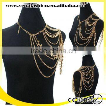 pearl sex body chain jewelry for women, shoulder body chain