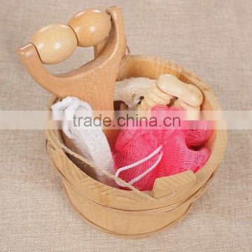 Natural wooden/bamboo bath and body spa gift set