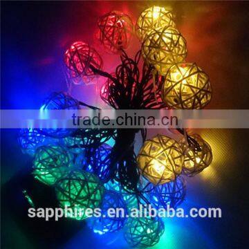 20L Led Solar String Light With Pendants--colorful Sepa Takraw