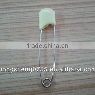 Metal safety pin with plastic heard in bulk price from china factory