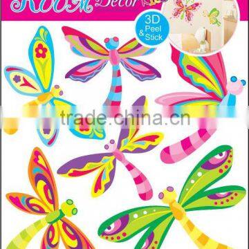 Laster 3D STICKER dragonfly pattern