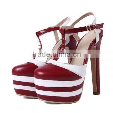 Latest Super High Platform Leather Sandal Shoes for Ladies