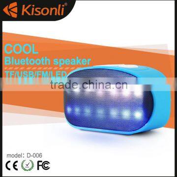 Super Bass Led bluetooth speaker Wireless with colorful LED light Support FM Radio TF card palying