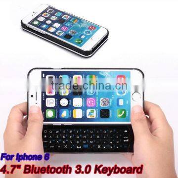 new arrival factory sales for iphone6/6s 4.7" sliding bluetooth keyboard ultra-thin backlight keyboard for smartphone