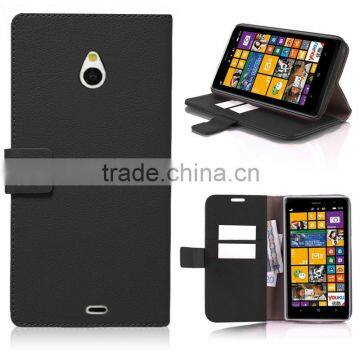 For nokia lumia 1320 black wallet leather case high quality factory's price