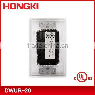 Dual USB Charger 4.0A 5VDC With 20A Duplex Tamper Resistant Receptacle photo-2