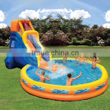 pvc tarpaulin inflatable water pool slide with climbing wall for adult