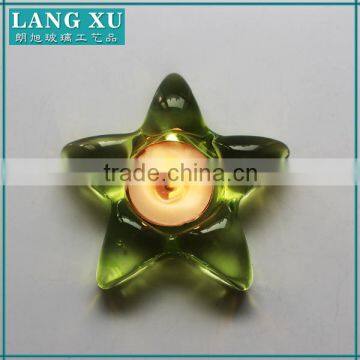 OEM service tealight colorful small glass candle holder