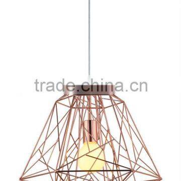 New Design E27 Wire ,Pendant Lighting,Diamond Pendant Bird Cage Light,Copper Lamp Shade