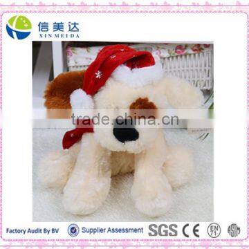 Funny plush musical christmas dog toy