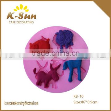 K-sun sheep pig horse donkey animal silicone cake mold cake decorating tool