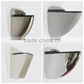 zinc alloy nickel, chrome bracket for glass shelf