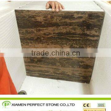 Golden beach mable Chocolate brown marble cut-to-size tile                        
                                                Quality Choice