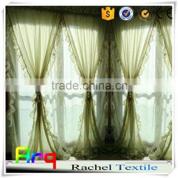 Uni color sheer light curtain voile cheap price with good quality- clear krystal