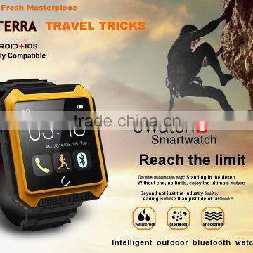 2015 New Smart Watch UTerra Multi-Function Bluetooth Watch IPS Touch Screen For IOS Apple iPhone and Android Phone Waterproof