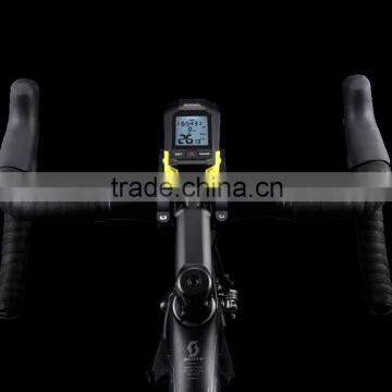 USB rechargeable wireless portable cycling computer integrated with cycle light
