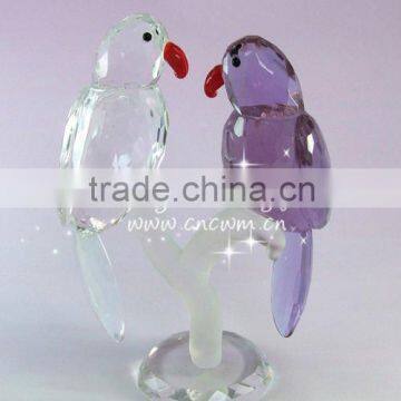 Couple Parrot Crystal Parrot Gifts For Christmas open Bag Day